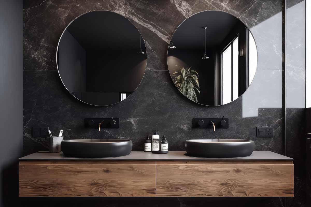 bagno color nero moderno